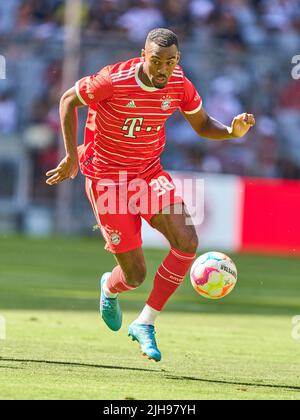 Ryan Gravenberch, FCB 38 dans l'équipe Présentation FC BAYERN MÜNCHEN 1.Ligue allemande de football sur 16 juillet 2022 à Munich, Allemagne. Saison 2022/2023, 1.Bundesliga, München, FCB, © Peter Schatz / Alamy Live News Banque D'Images