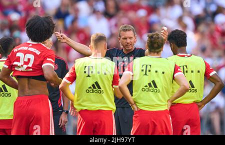 Entraîneur Julian Nagelsmann (FCB), chef d'équipe, entraîneur, dans l'équipe Présentation FC BAYERN MÜNCHEN 1.Ligue allemande de football sur 16 juillet 2022 à Munich, Allemagne. Saison 2022/2023, 1.Bundesliga, München, FCB, © Peter Schatz / Alamy Live News Banque D'Images