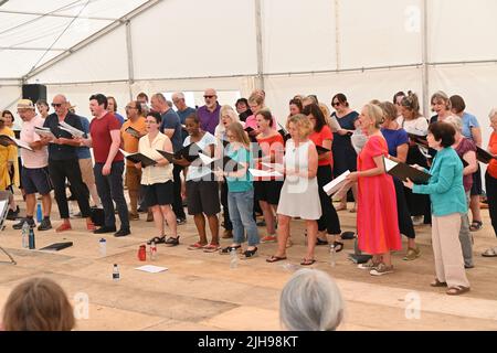 Londres, Royaume-Uni. 16th juillet 2022. South London Community Choir se produit au Lambeth Country Show 2022, un festival familial avec musique live, plats et boissons, arts et culture à Brockwell Park, Londres, Royaume-Uni. - 16 juillet 2022. Crédit : voir Li/Picture Capital/Alamy Live News Banque D'Images