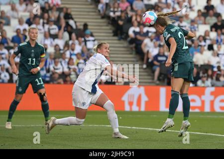 Milton Keynes, Royaume-Uni. 16th juillet 2022. Football, femmes: Championnat d'Europe, Finlande - Allemagne, cycle préliminaire, Groupe B, Matchday 3, Stade MK : Sophia Kleherne en Allemagne a obtenu un score de 0:1. Credit: Sebastian Gollnow/dpa/Alay Live News Banque D'Images