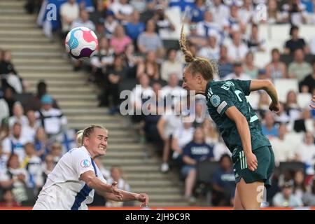 Milton Keynes, Royaume-Uni. 16th juillet 2022. Football, femmes: Championnat d'Europe, Finlande - Allemagne, cycle préliminaire, Groupe B, Matchday 3, Stade MK : Sophia Kleherne en Allemagne a obtenu un score de 0:1. Credit: Sebastian Gollnow/dpa/Alay Live News Banque D'Images