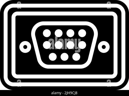 Types de connecteur câble vga . Illustration de Vecteur