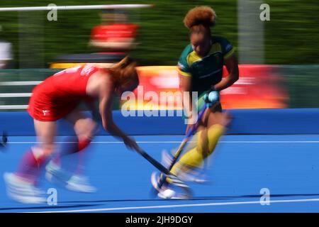 Cardiff, Royaume-Uni. 16th juillet 2022. Une vue générale pendant le match international de hockey féminin du pays de Galles contre l'Afrique du Sud, au Centre national de hockey, Sophia Gardens à Cardiff, au sud du pays de Galles, le samedi 16th juillet 2022. Cette image ne peut être utilisée que pour Editorial . photo d'Andrew Orchard/Andrew Orchard sports photographie/Alamy Live News crédit : Andrew Orchard photographie sportive/Alamy Live News Banque D'Images