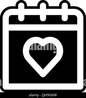 Calendrier Saint Valentin . Illustration de Vecteur