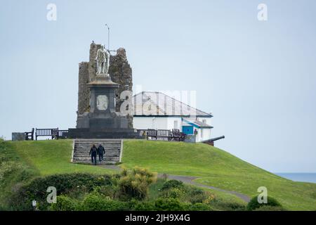 Statue de Prince Albert, Tenby. Un monument commémoratif à Prince Albert érigé en 1864-5 comme le Monument commémoratif du pays de Galles à la consort de la reine Victoria Banque D'Images