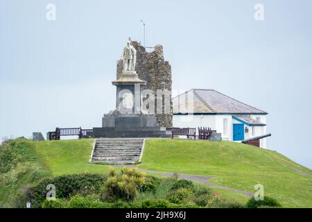 Statue de Prince Albert, Tenby. Un monument commémoratif à Prince Albert érigé en 1864-5 comme le Monument commémoratif du pays de Galles à la consort de la reine Victoria Banque D'Images