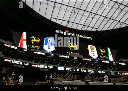 Las Vegas, Nevada, États-Unis. 16th juillet 2022. Vue de l'intérieur du tableau de bord avant le début du match de football du FC Clash of Nations 2022 avec Chelsea FC vs Club America au stade Allegiant de Las Vegas, Nevada. Christopher Trim/CSM/Alamy Live News Banque D'Images