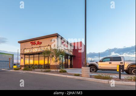 El Pollo Loco est une chaîne de restaurants spécialisée dans le poulet grillé de style mexicain. Banque D'Images