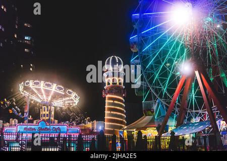 Luna Park Nightscape Banque D'Images