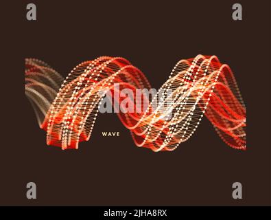 Spirale. La structure de connexion. Résumé de la conception de la grille. Illustration 3D de vecteur de la science, de la technologie. Illustration de Vecteur