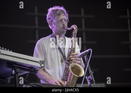 Ferrara, Italie. 15th juillet 2022. Robert Stillman ouvre le concert sourire à Ferrara (photo de Carlo Vergani/Pacific Press/Sipa USA) Credit: SIPA USA/Alay Live News Banque D'Images