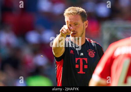 Entraîneur Julian Nagelsmann (FCB), chef d'équipe, entraîneur, geste dans l'équipe Présentation FC BAYERN MÜNCHEN 1.Ligue allemande de football sur 16 juillet 2022 à Munich, Allemagne. Saison 2022/2023, 1.Bundesliga, München, FCB, © Peter Schatz / Alamy Live News Banque D'Images