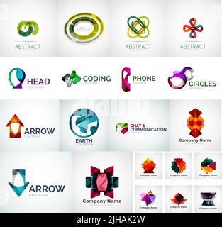 Collection abstraite de vecteur de logo d'entreprise - moderne divers logotypes d'entreprise Illustration de Vecteur