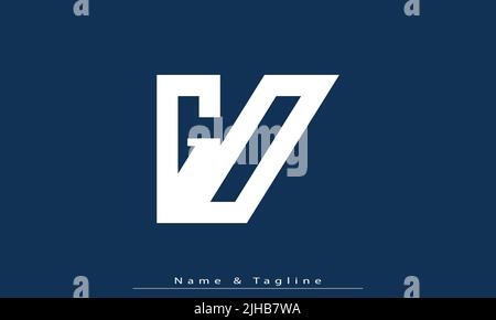 Lettres de l'alphabet initiales Monogram logo GO , OG Illustration de Vecteur