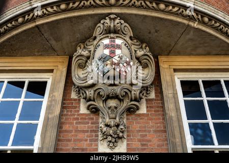 Sculpture sur le siège du chemin de fer du Nord-est à York. Banque D'Images