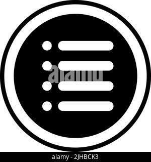 Liste des interfaces de base . Illustration de Vecteur