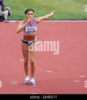 Eugene, 16 juillet 2022 Laura Zialor (GBR) vu en action pendant les Championnats du monde d'athlétisme à Hayward Field Eugene USA sur 16 juillet 2022 Alay Li Banque D'Images