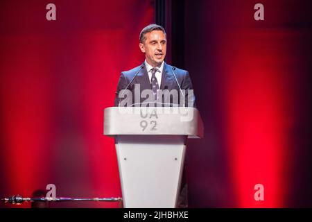 Journée de remise des diplômes à UA92, Manchester - 10th juillet 2022. Gary Neville. Banque D'Images