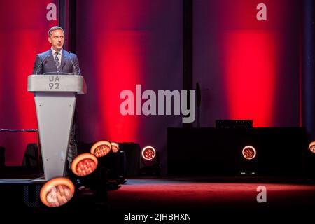 Journée de remise des diplômes à UA92, Manchester - 10th juillet 2022. Gary Neville. Banque D'Images