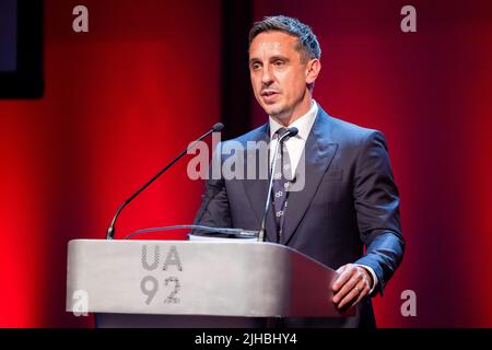 Journée de remise des diplômes à UA92, Manchester - 10th juillet 2022. Gary Neville. Banque D'Images