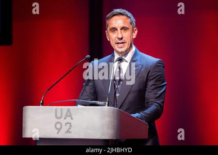 Journée de remise des diplômes à UA92, Manchester - 10th juillet 2022. Gary Neville. Banque D'Images