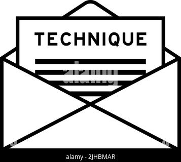 Enveloppe et lettre signe avec le mot technique comme titre Illustration de Vecteur