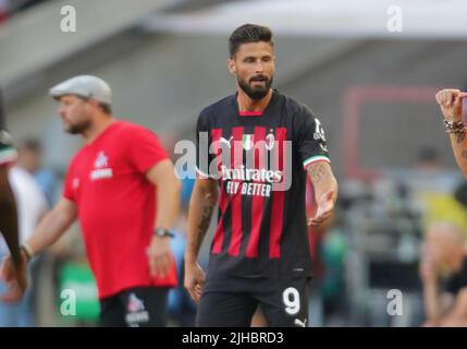 Cologne, Allemagne. 07th juin 2022. Coupe Telekom, 1. FC Cologne vs AC Milan, Olivier Giroud (Milan) crédit: Juergen Schwarz/Alay Live News Banque D'Images