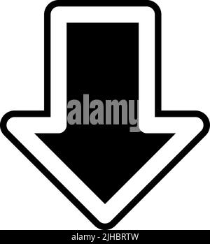 Divers flèche vers le bas . Illustration de Vecteur