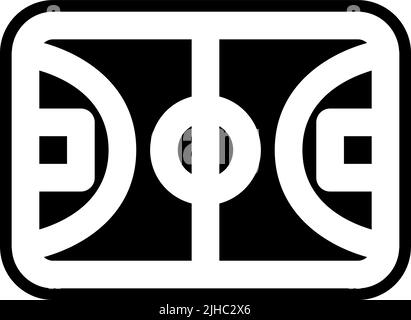 Terrain de basket-ball . Illustration de Vecteur