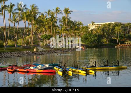 Le Hilton Waikoloa Hotels & Resort, Kailua-Kona HI Banque D'Images