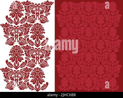 Un motif floral damask vintage complexe. Illustration de Vecteur