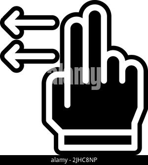 Mouvements de la main balayez vers la gauche . Illustration de Vecteur