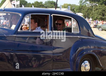 Une voiture classique est visible au Tendring Hundred Show 2022, dans l'Essex, le premier événement agricole du comté. Voici une Rolls Royce de 1954. Banque D'Images