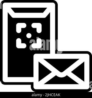 Impression de l'enveloppe . Illustration de Vecteur