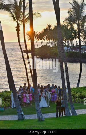 Le Hilton Waikoloa Hotels & Resort, Kailua-Kona HI Banque D'Images