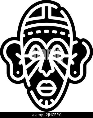 afrique du Sud masque africain . Illustration de Vecteur