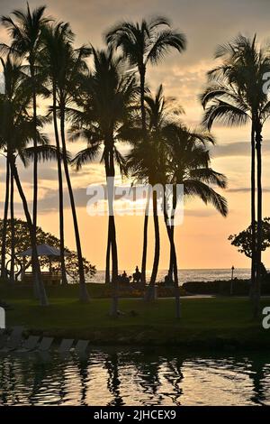 Le Hilton Waikoloa Hotels & Resort, Kailua-Kona HI Banque D'Images