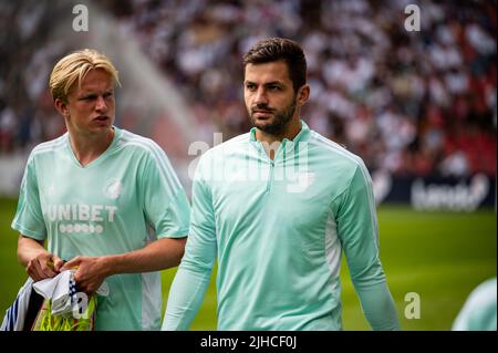 Copenhague, Danemark. 17th juillet 2022. Davit Khocholava du FC Copenhague vu avant le match Superliga de 3F entre le FC Copenhague et AC Horsens à Parken à Copenhague. (Crédit photo : Gonzales photo/Alamy Live News Banque D'Images