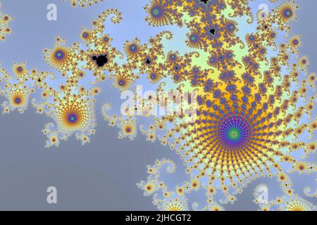 Magnifique zoom sur l'infini mathématique mandelbrot ensemble fractal Banque D'Images