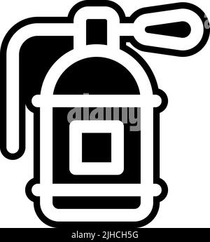 Extincteur d'incendie sur le lieu de travail . Illustration de Vecteur