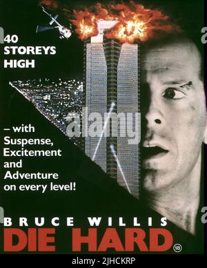 L'AFFICHE DE BRUCE WILLIS, Die Hard, 1988 Banque D'Images