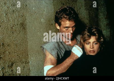 MICHAEL BIEHN, LINDA HAMILTON, le terminateur, 1984 Banque D'Images