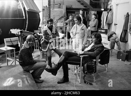MARK HAMILL, GEORGE LUCAS, Carrie Fisher, HARRISON FORD, Star Wars : Episode V - L'Empire contre-attaque, 1980 Banque D'Images