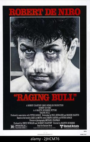 ROBERT DE NIRO AFFICHE, Raging Bull, 1980 Banque D'Images