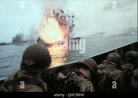 La scène du Débarquement de Normandie, Saving Private Ryan, 1998 Banque D'Images