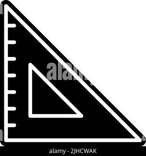 Règle triangulaire éducation . Illustration de Vecteur