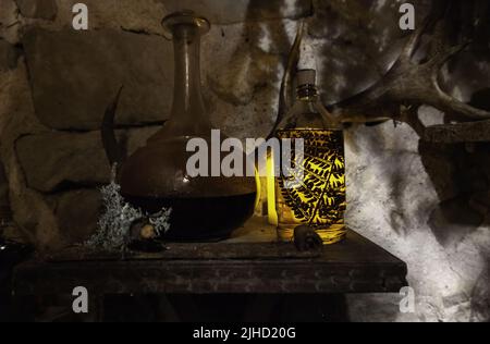 Détail de sorcellerie et magie noire, superstition Banque D'Images