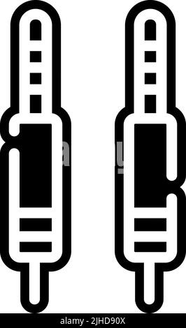 Câble audio matériel informatique . Illustration de Vecteur