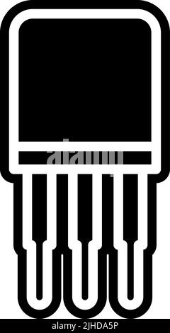 Transistor des composants électroniques . Illustration de Vecteur