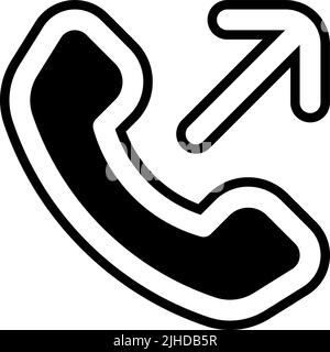 Écran d'accueil appel sortant . Illustration de Vecteur